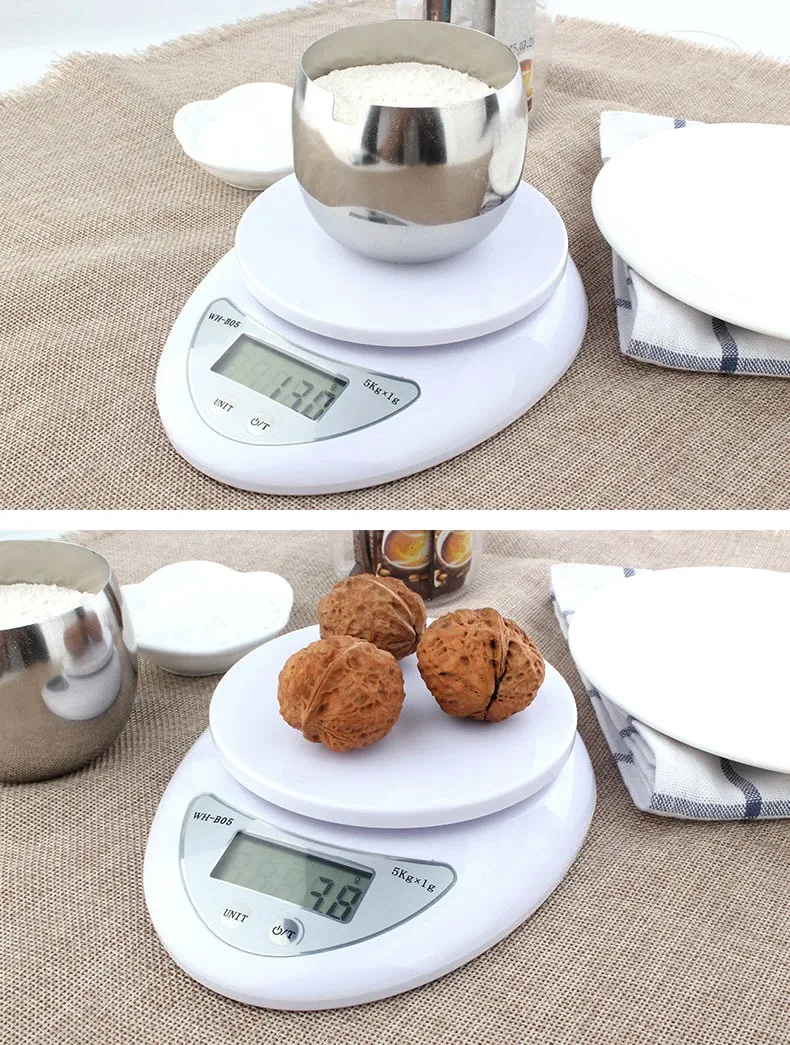 Кухонные весы 5000 г/1 г 5 кг, кухонные весы для диеты, Почтовые весы, измерительные весы, светодиодный электронные весы