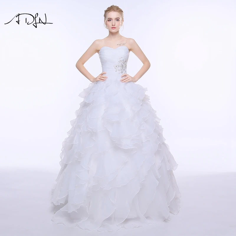 Платье Свадебное ТРАПЕЦИЕВИДНОЕ из органзы со шнуровкой на спине|vestido de noiva|vestido
