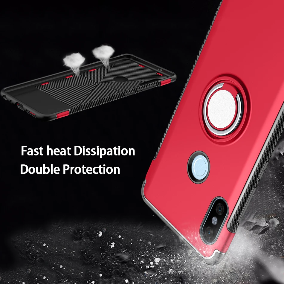 3D кольцевой чехол для Xiaomi Redmi note 5 Чехол с магнитным держателем Xiomi 6A 6 Pro S2 Plus 5A Mi A2