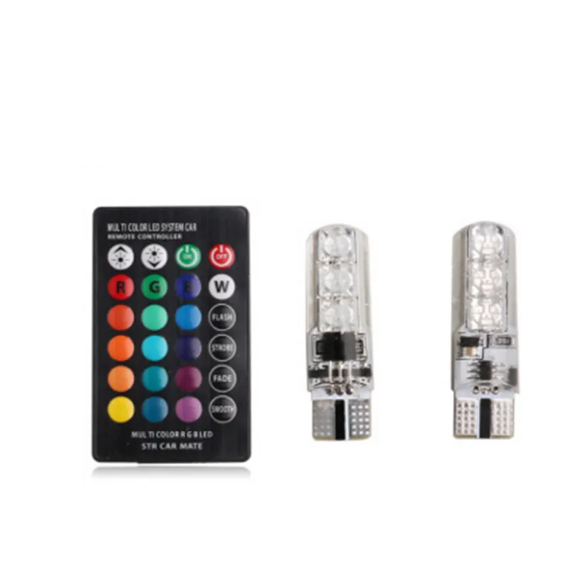 Новинка T10 5050 SMD RGB 6 светодиодов Автомобильная бокосветильник лампа с клиновидным