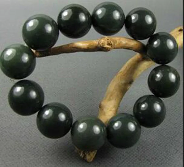 Натуральные темно-зеленые бусины Будды HETIAN Nephrite искусственные китайские
