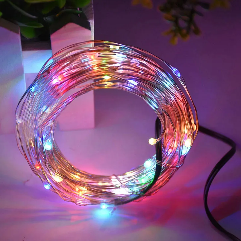 5V USB Led Copper Wire String Lights 10M 100 Leds Christmas Fairy Garland For Festival Wedding Party Decoration | Лампы и освещение