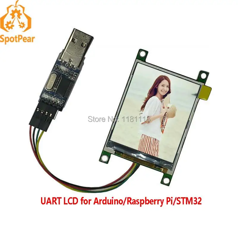 2 дюймов UART ЖК дисплей на тонкопленочных транзисторах тонкоплёночных Дисплей