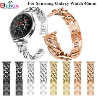 replacement watch strap for samsung galaxy watch 46mm sm r800 smartwatch band width 22mm watchband with rhinestone wristband