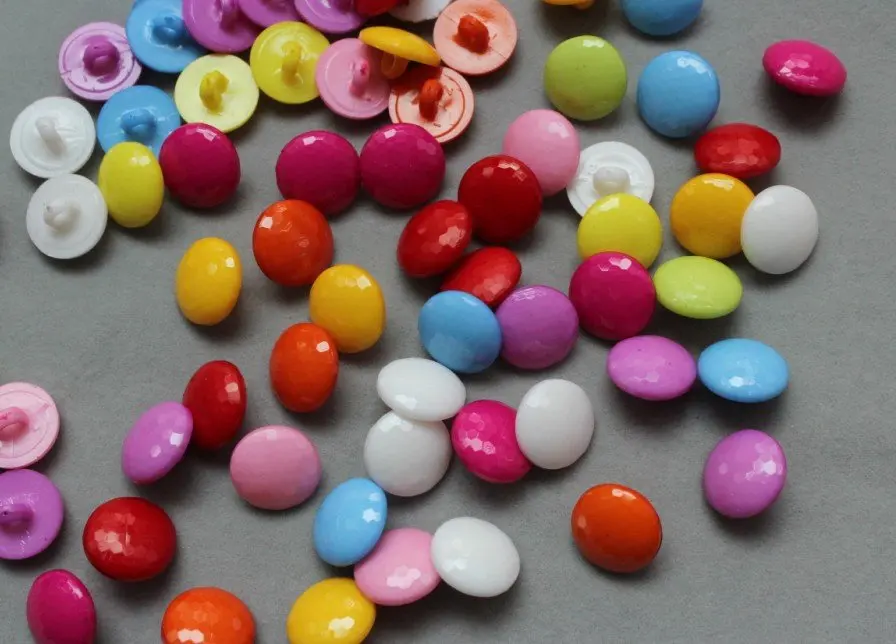 

800pcs 14mm Variety Sweet Candy Shank Buttons wholesale free shipping facete shank half dome plastic buttons