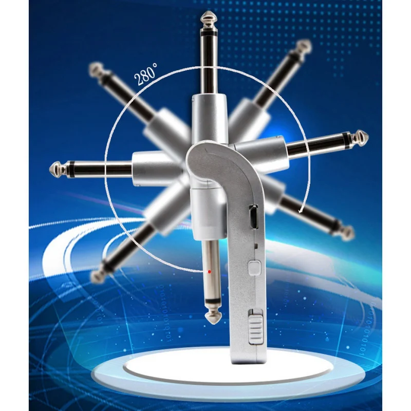 

Guitar Transmitter System 2.4G Rechargeable Audio Transmitter Receiver USB Rechargeable 50M Range Guitar Accessaries