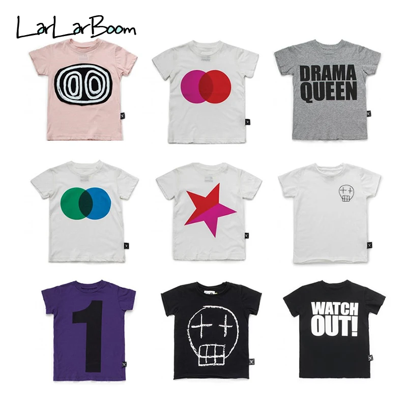 LarLarBoom Children's T-shirt 2019 New Summer Short Sleeve Print Kids Top Tees Baby Costume Fashion Boys Girls T-shirts
