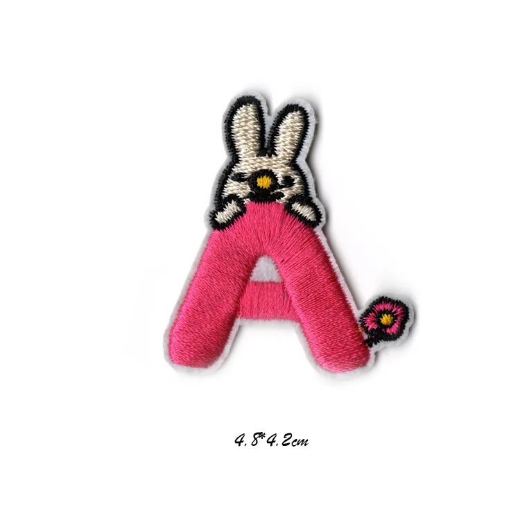 PGY A To Z английские животные Алфавит мультяшная вышивка нашивка для украшения