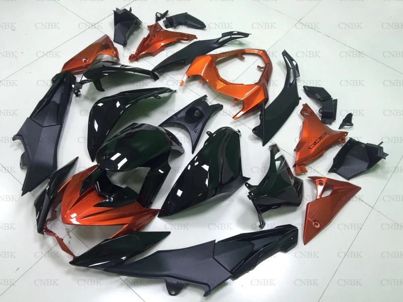 Пластиковые обтекатели для Kawasaki Z800 2013 2016 оранжевые черные|Полные комплекты