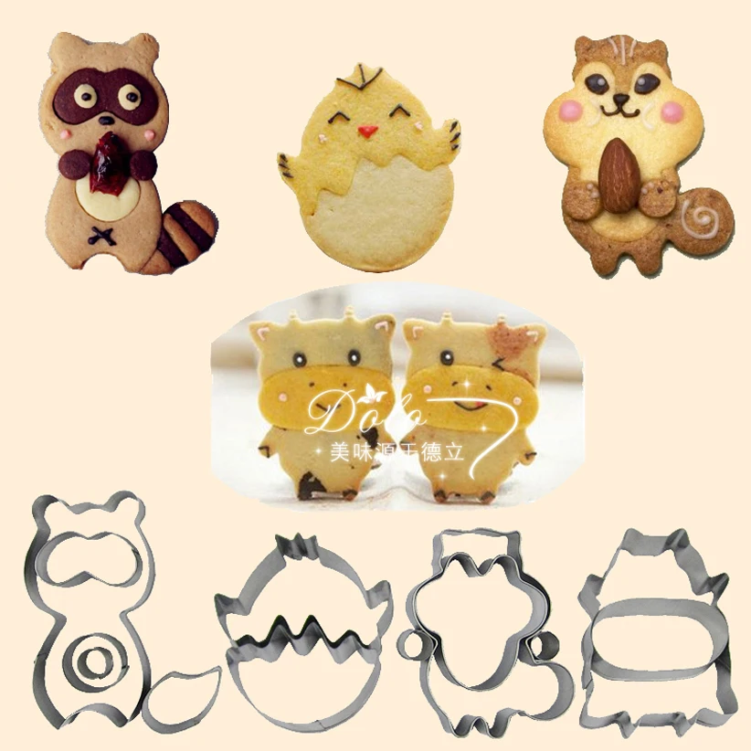 Нержавеющая сталь с персонажами из мультфильмов для приготовления печенья