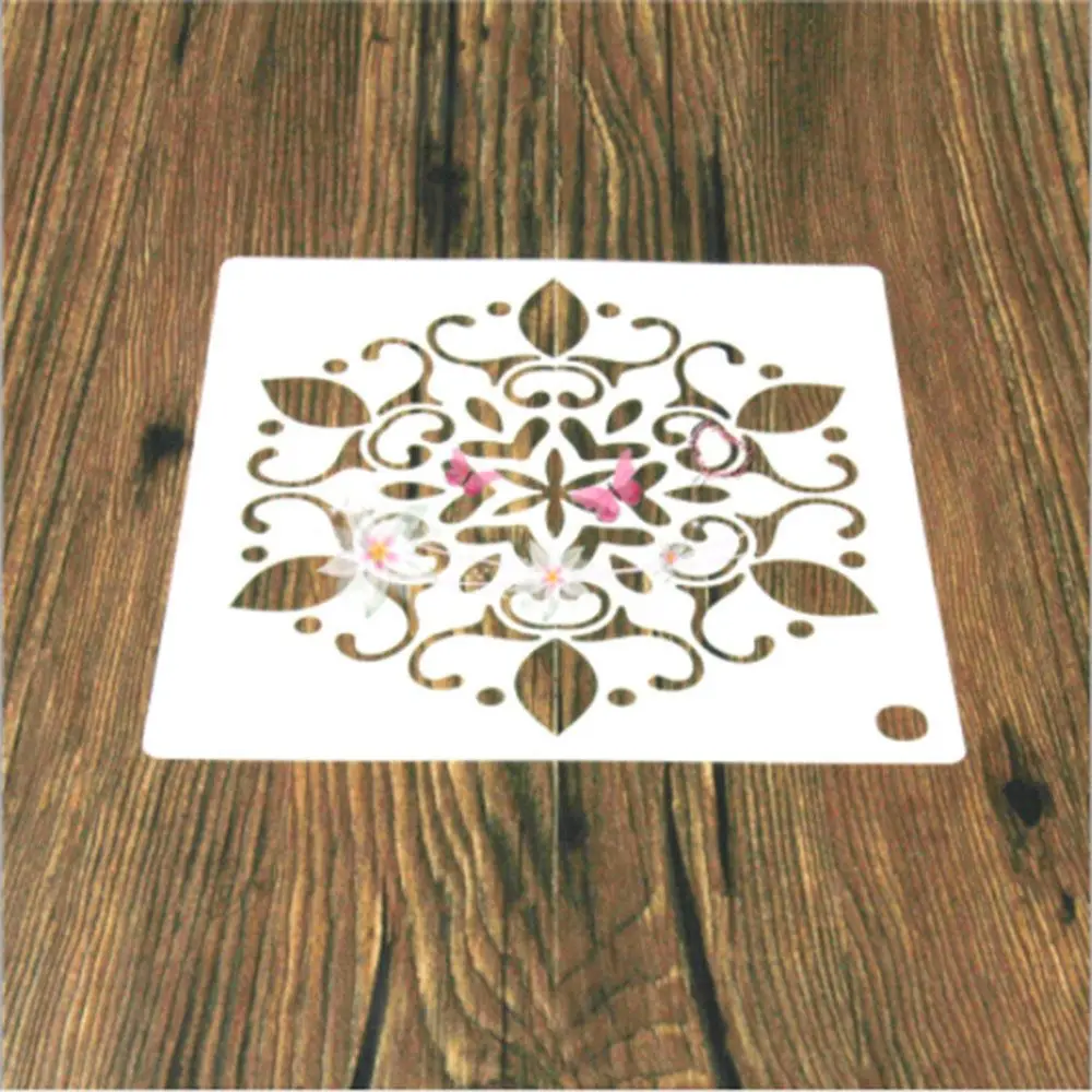 Осенняя пшеничная тотемная Цветочная форма многоразовый трафарет Аэрограф