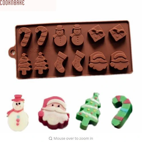 COOKNBAKE DIY силиконовая Рождественская форма для торта дерева носки со снеговиком