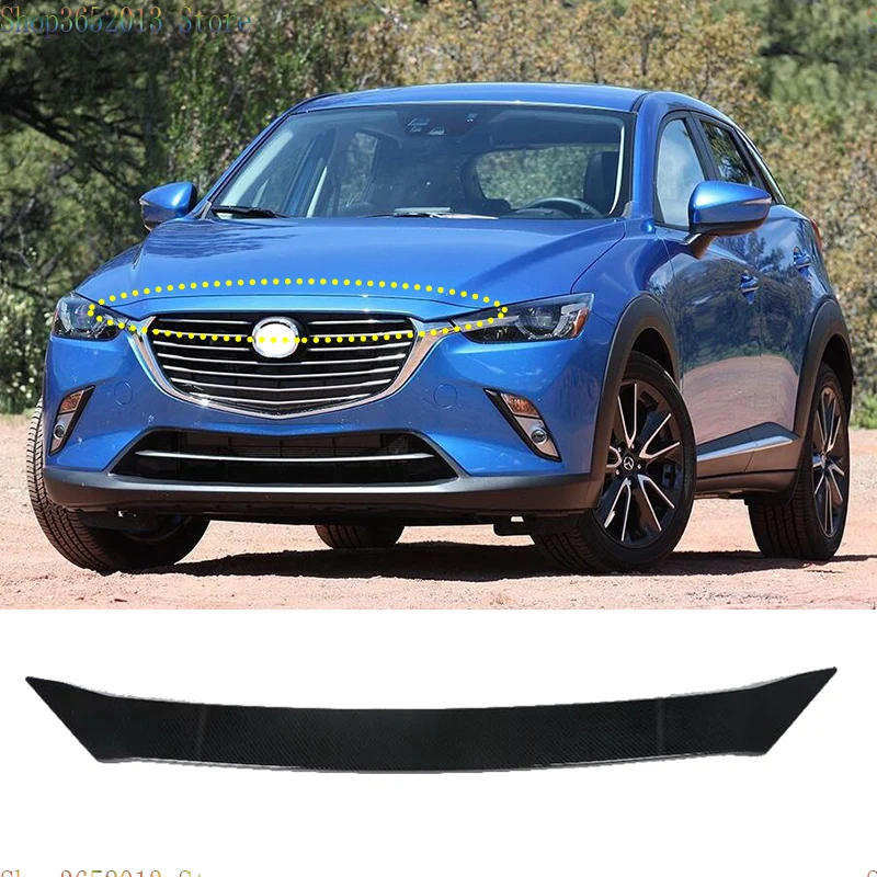 Авто аксессуары подходят для Mazda CX 3 CX3 2015 2016 2017 2018 ABS углеродного волокна передняя