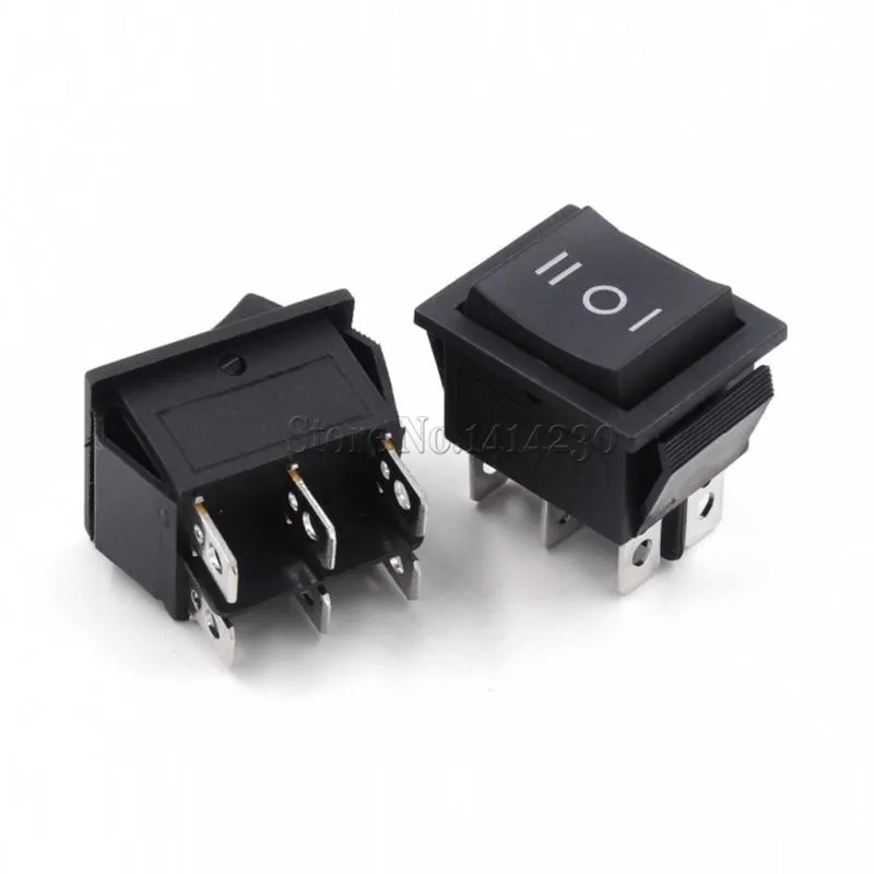 KCD4 201 25X31mm 6 Pin 3 положения 16A 250V 20A 125VAC ВКЛ ВЫКЛ SPDT оснастки в черный большой кулисный
