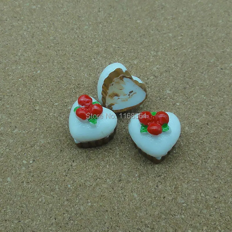 1 шт./лот смоляная белая Клубничная тарелка торт 14 мм кабошоны скрапбукинг бант