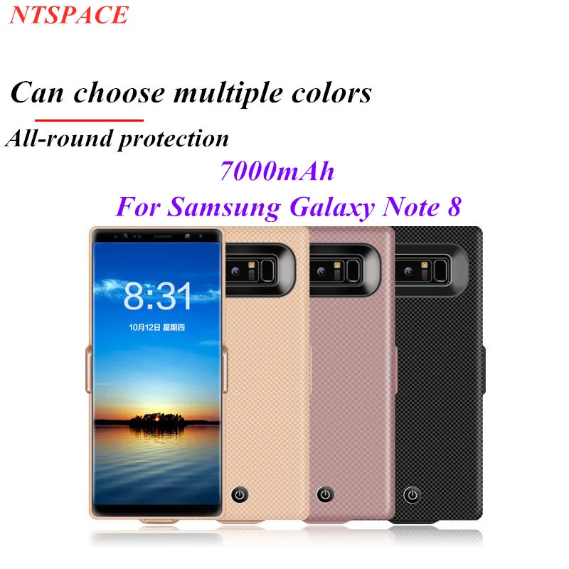 7000 мАч портативный Дополнительный внешний аккумулятор чехол для samsung Galaxy Note 8