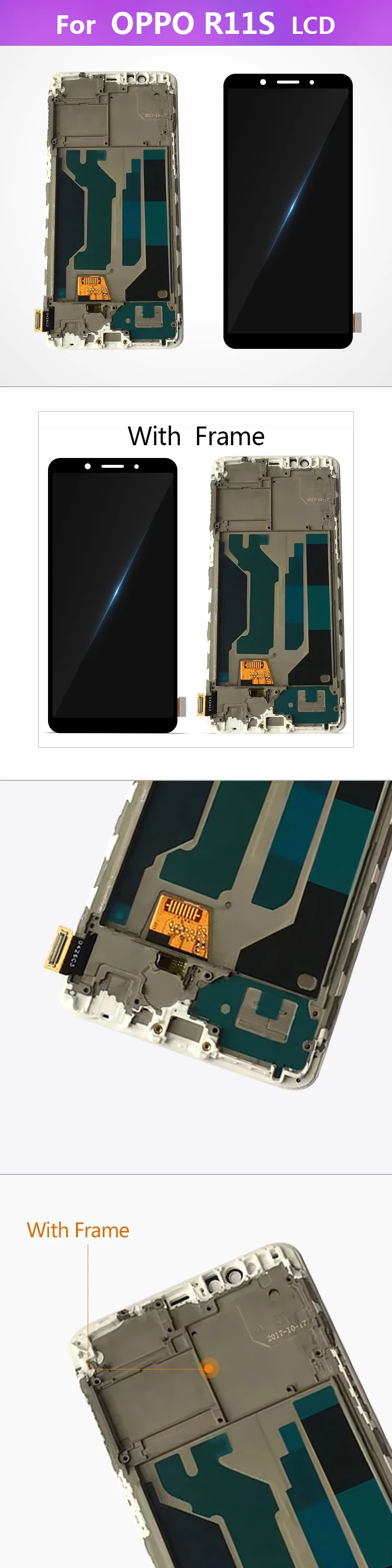 Ips дисплей для OPPO R11 R11S ЖК-дисплей сенсорный экран дигитайзер Запасные части для сборки с рамкой для OPPO R11 S экран