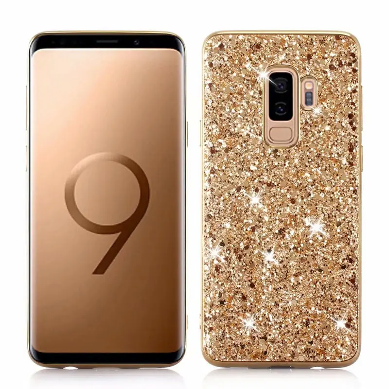 Для samsung Galaxy A6 A7 A8 Plus 2018 чехол силиконовый Блестящий Хрустальные Блестки мягкое