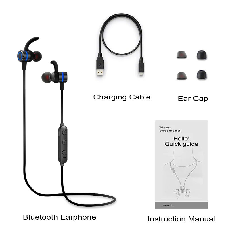 M & J Bluetooth 5 0 наушники Металлические Магнитные беспроводные стереогарнитура TF