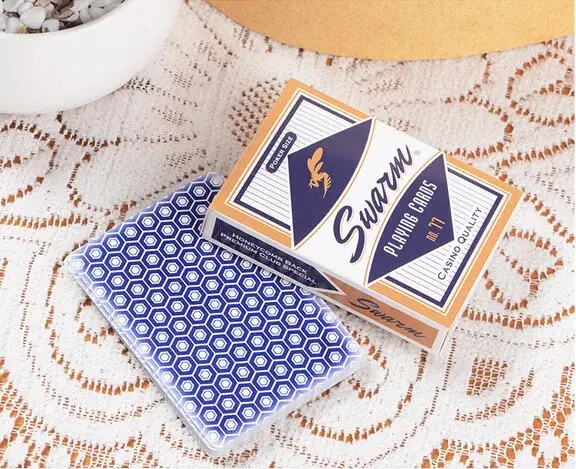 Whosales 20pcs/lot 310g Black Core Playing Cards 2 Size for Choose high quality family and party Porker | Спорт и развлечения