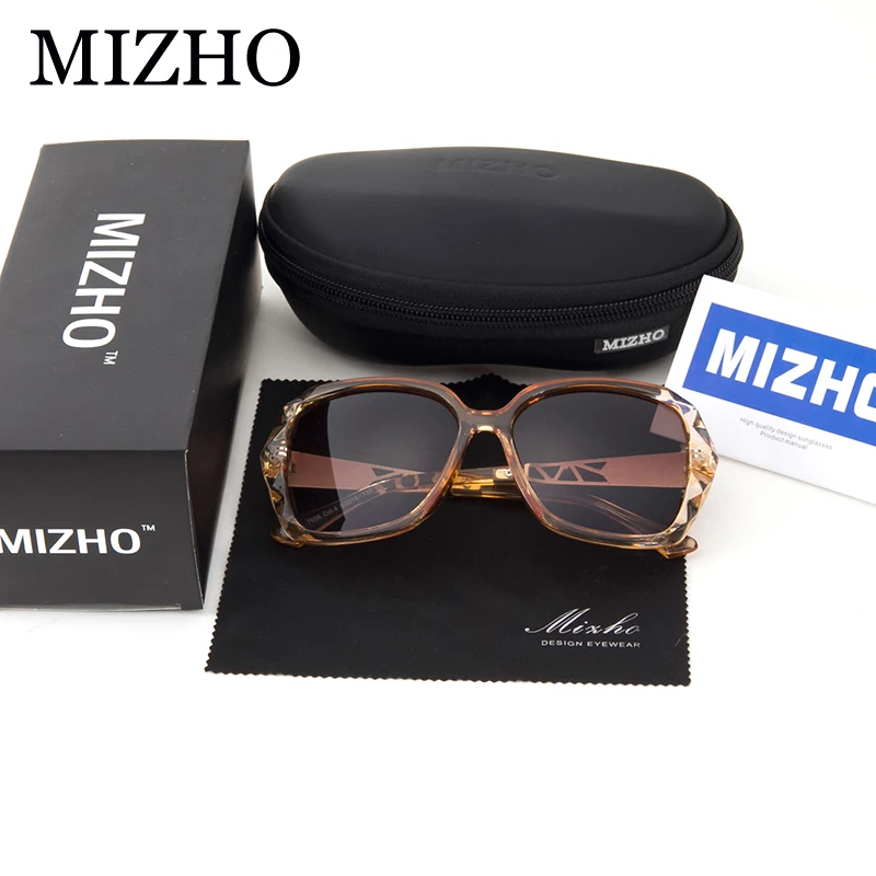 MIZHO 7609 суперзвезда пластиковые бабочки поляризационные солнцезащитные очки женские брендовые дизайнерские винтажные Модные прозрачные оригинальные чехлы