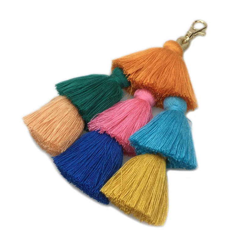 Женский хлопковый брелок ручной работы 190 мм|bag pendant|tassel key chaincharm keychain |