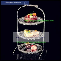 european silver plated three layer afternoon tea snack rack west point dessert rack cake tray baking snack tray