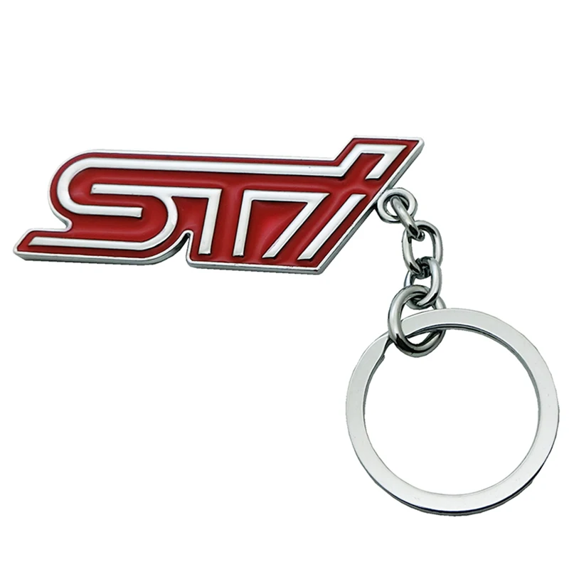 

3D Metal Car Key Ring STI logo Emblem Keychain Car Accessories Key Chain For Subaru forester 2009 2019 impreza legacy outback xv
