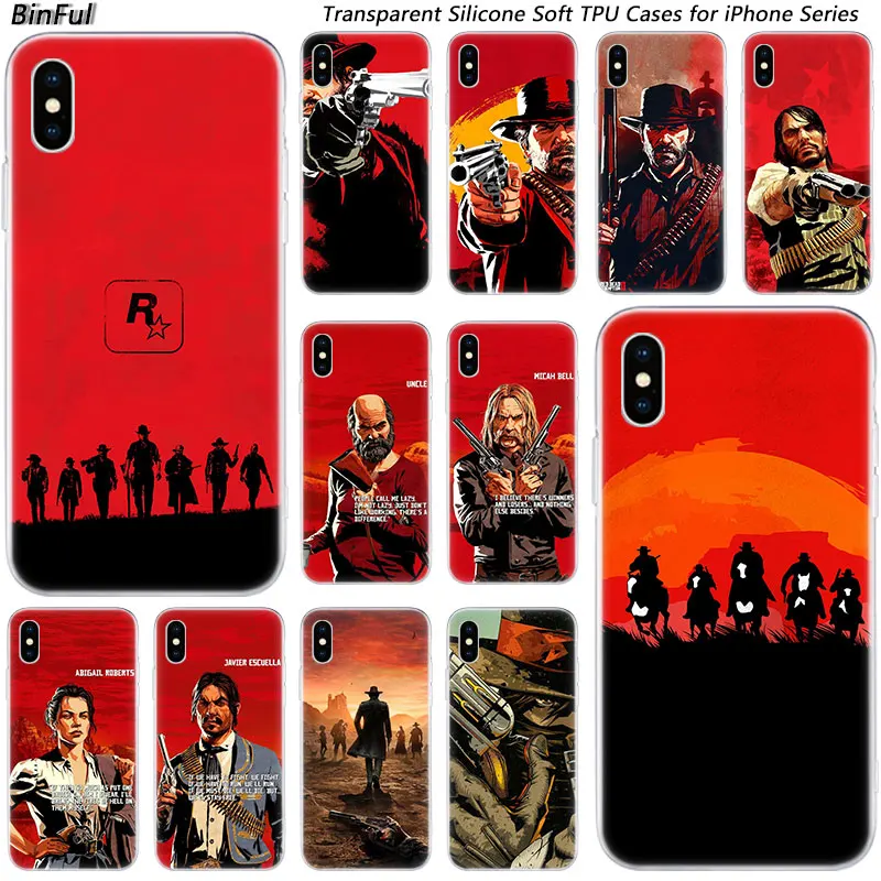 Горячие видео игры Red Dead Redemption Мягкий Силиконовый Модный чехол для Apple iPhone 11 Pro XS MAX