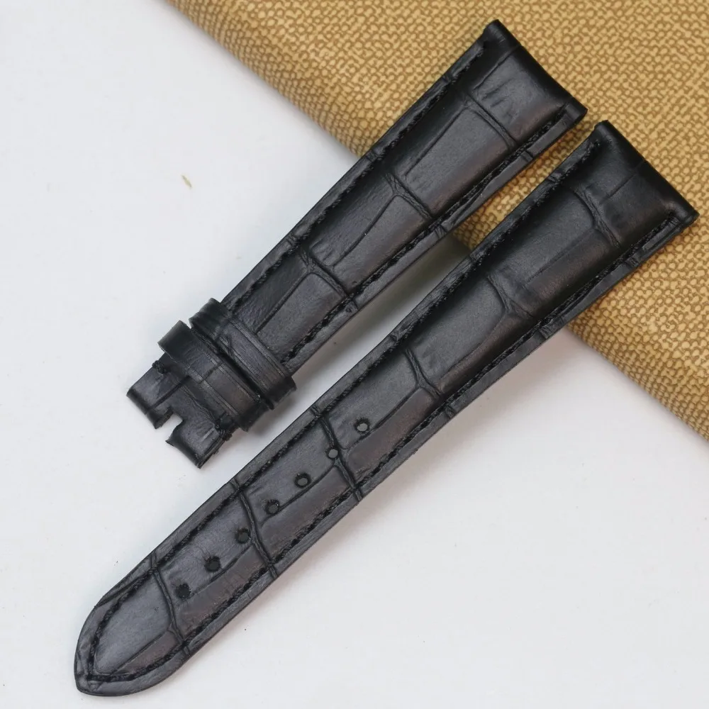 Pesno 20 мм телячьей кожи Топ Слои кожи watchstrap черный, темно-коричневый, темно-синий Смотреть Band Для мужчин часы аксессуар для зенит