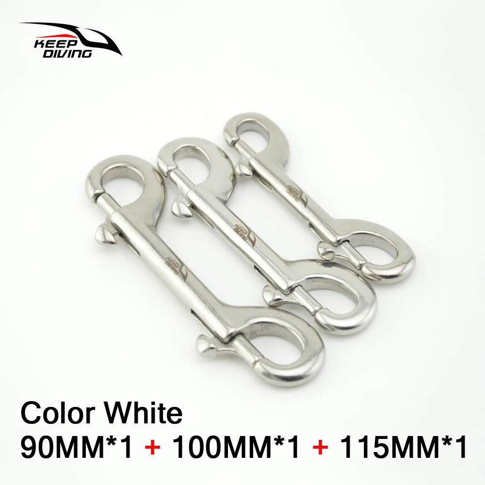 White 3 Size Держать Дайвинг 3 шт. 316 нержавеющая сталь Дайвинг двухсторонний крюк Bcd Chioce оснастки Болт Комплект Quick Draw - Цвет: White 3 Size
