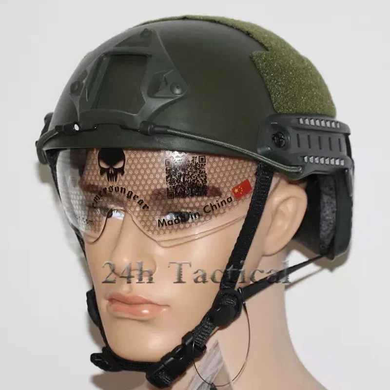 Страйкбол Быстрый Шлем с защитным Goggle База прыжок MHType тактические боевые