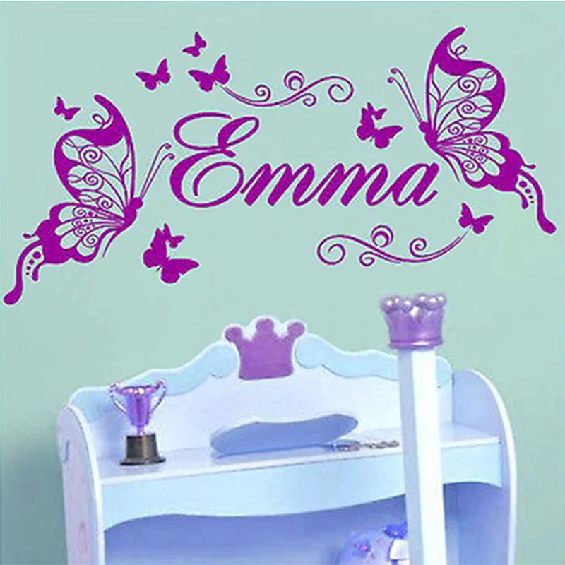 

Butterfly Personalized DIY Vinyl Decorative Butterflies Fashion Wall Art Nursery Girl Wall Sticker Wall Stickers for Kids Rooms
