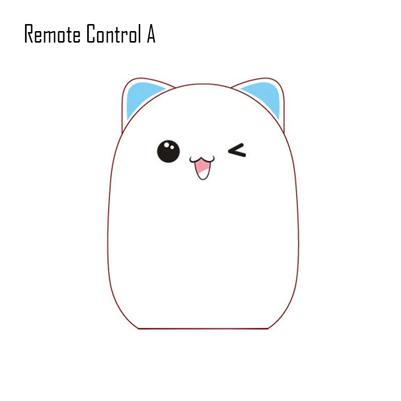 Remote Control A Креативный красочный силиконовый светодиодный светильник для сна с эффектом обесцвечивания, милый мультяшный медведь, мягкие игрушки, зарядка через usb, романтическое украшение комнаты - Цвет: Remote Control A