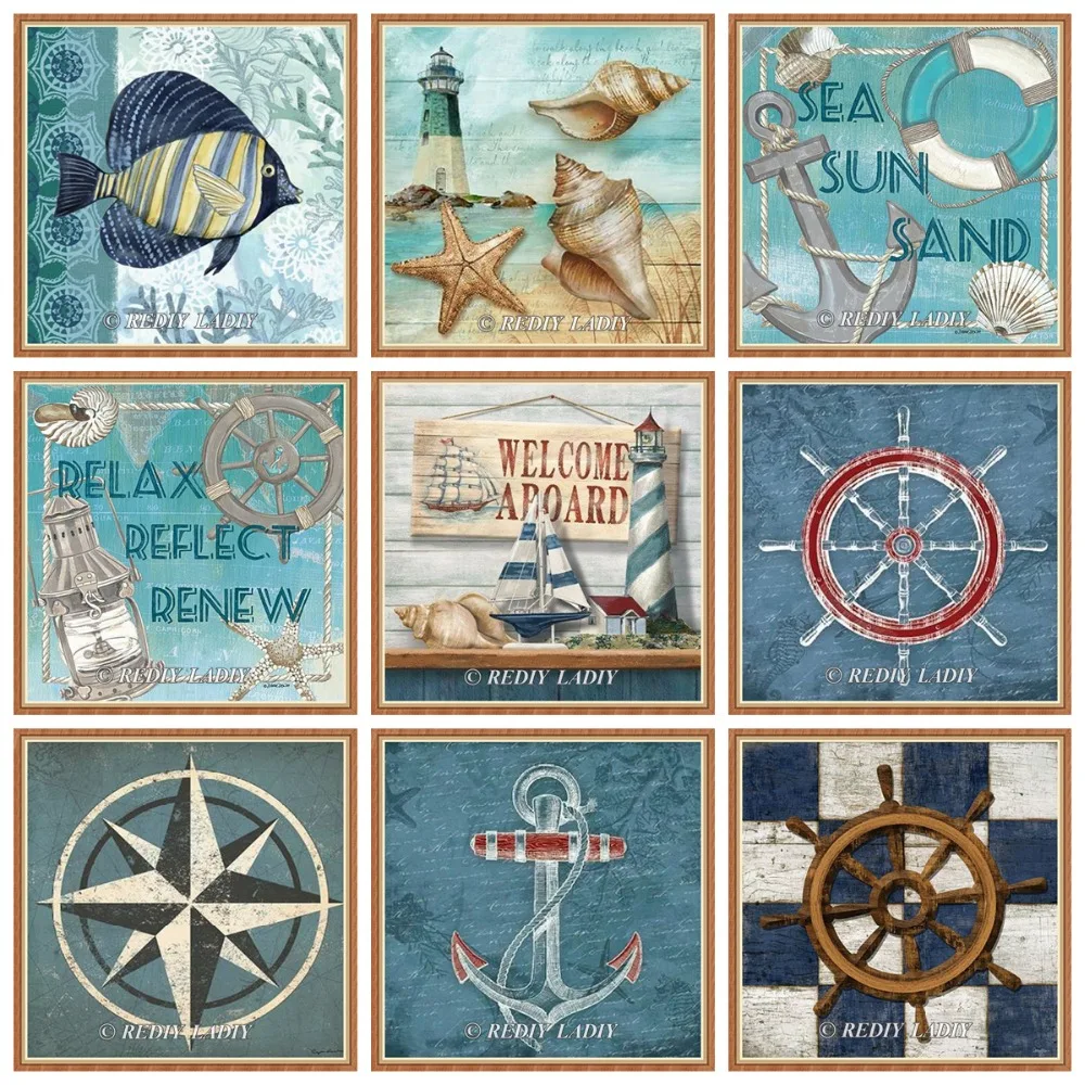 

NeoImage REDIY LADIY Алмазная вышивка крестиком на рисунке, море солнце песок полный стразы для рукоделия 5D Кристалл бриллиантовой вышивки Mosai