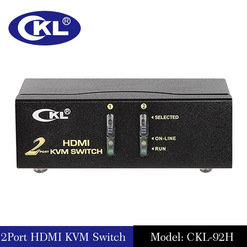 USB HDMI KVM-переключатель с 2 портами и автоматическим сканированием 1080P 3D ПК МОНИТОР