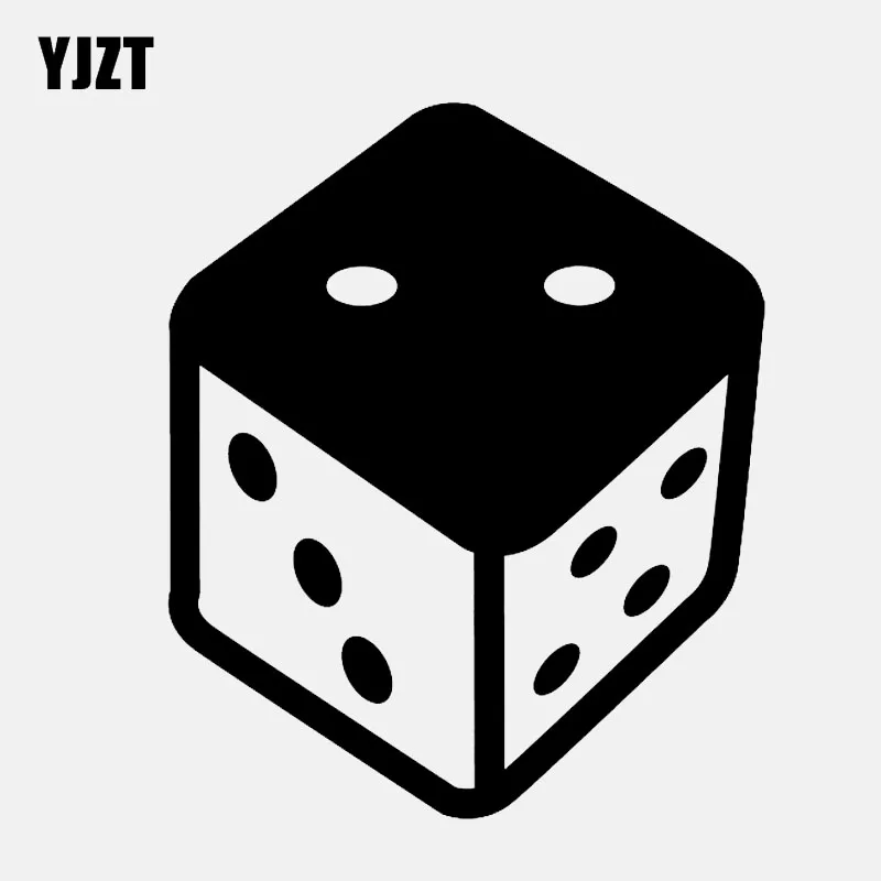 YJZT 11.2*13.4CM Lucky Dice Decor Car Modelling Sticker Vinyl High Quality 12-1369 | Автомобили и мотоциклы