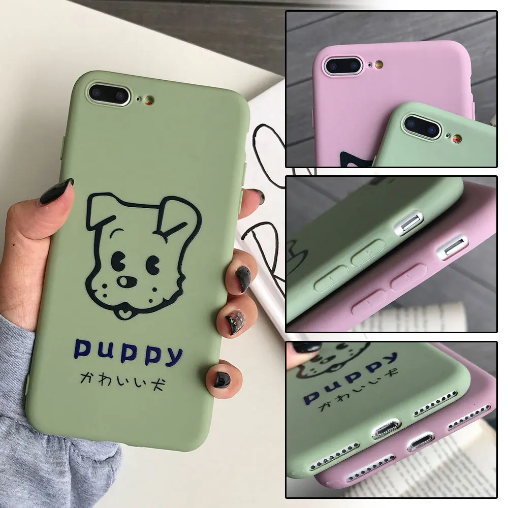 Чехол для iphone 7 X XR мягкий силиконовый чехол из ТПУ 6 6S 8 Plus милый с животными