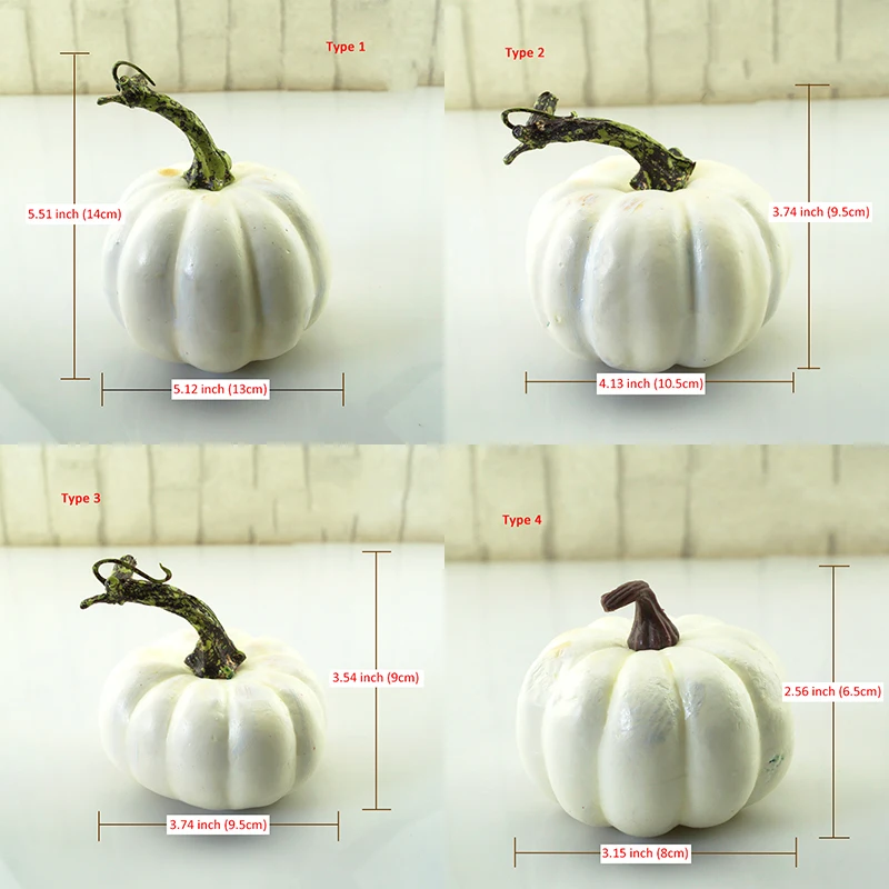 Мини искусственный белый тыквенный Декор Поддельные декоративные маленькие