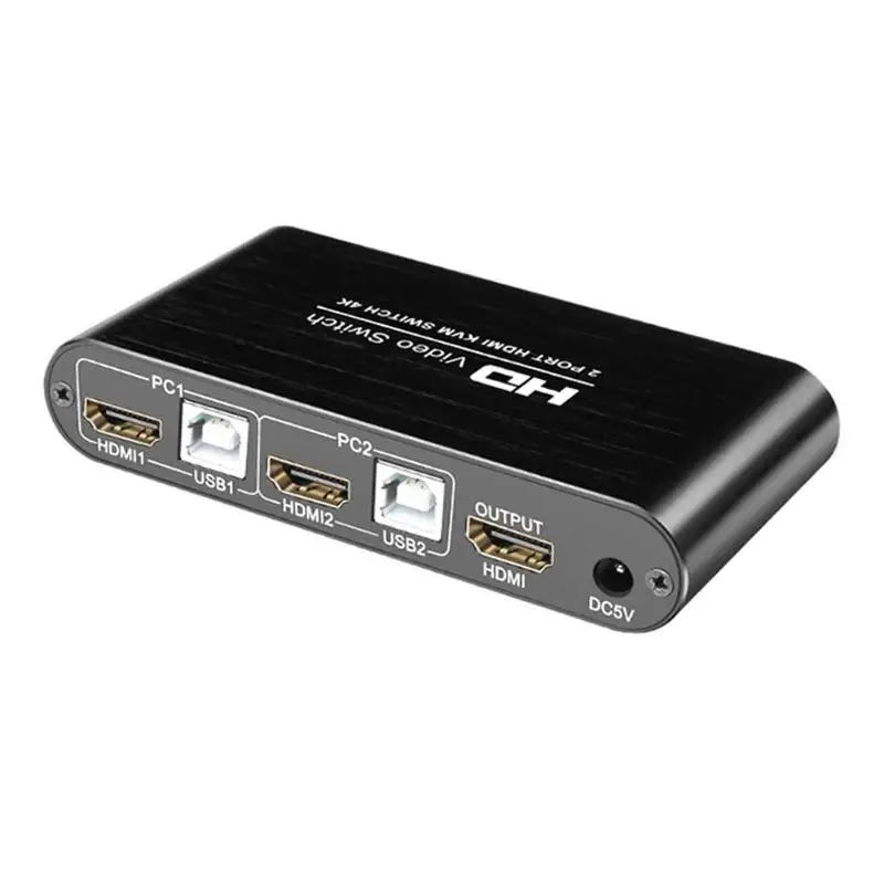 2 порта 10 Гбит/с USB HDMI KVM 4 к Ultra HD HDMI коммутатор коробка сплиттер для обмена монитор принтер клавиатура мышь