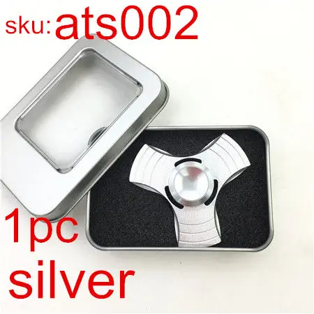 1 pc metal silver 1 шт. цветной металлический Спиннер треугольный Спиннер для облегчения аутизма фокус тревога Tri-spinner Edc детский топ Спиннер игрушки Gyros - Цвет: 1 pc metal silver