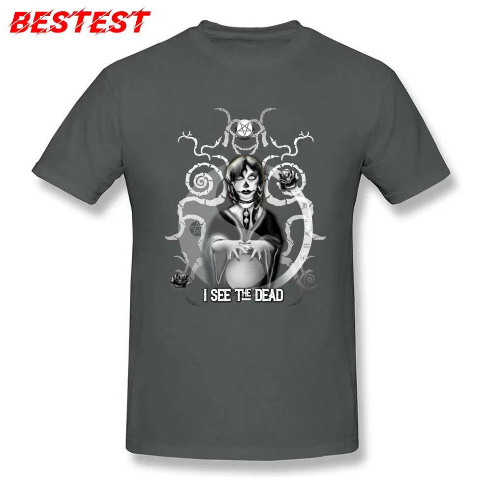 I See The Dead Tees Мужская футболка Goth Хэллоуин топ хлопковая одежда ведьма Волшебная
