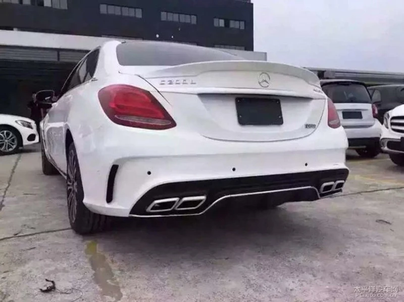 Для Mercedes W205 спойлер 4 двери AMG стиль C180 C200 C250 C260 ABS Пластик хвост крыла Unpaint и лак Цвет для benz w205