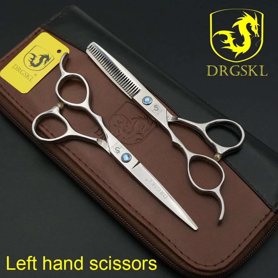 

DRGSKL left hand 5.5/6.0 inch hair cut scissors professional barber hairdressing scissors thinning scissors high quality