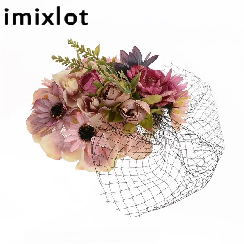 В стиле ретро Шляпка невесты для свадьбы или торжественного случая Головные