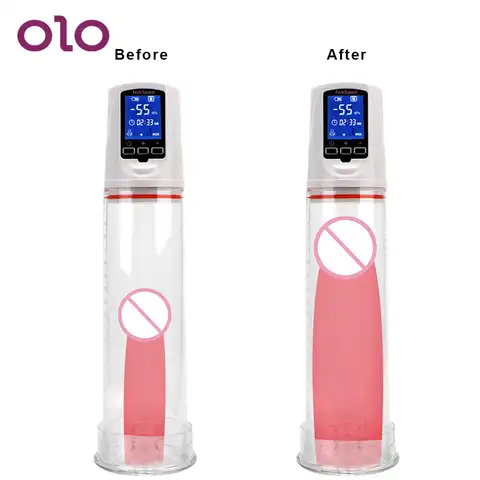 Электрический насос для увеличения пениса OLO, автоматический вакуумный насос для увеличения пениса, секс-игрушки для мужчин