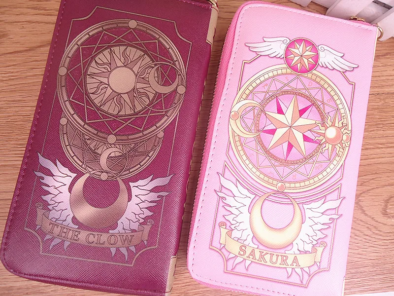 Женский кошелек Sakura в стиле аниме для косплея длинный мультяшный держатель карт