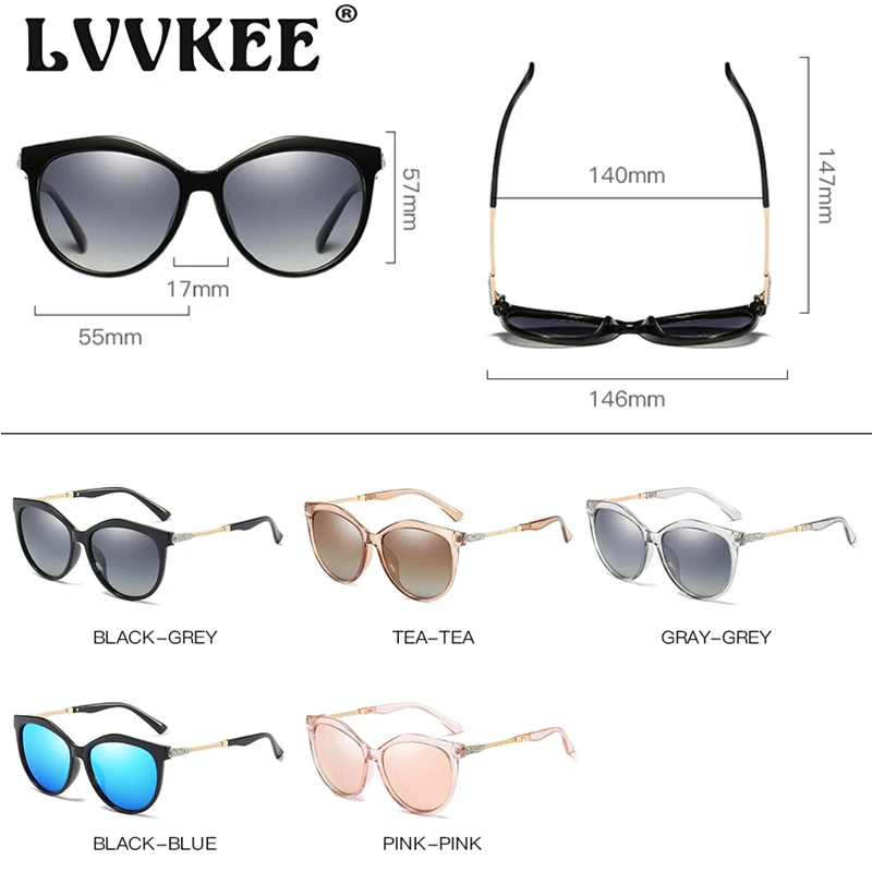 LVVKEE новые брендовые дизайнерские градиентные линзы поляризованные
