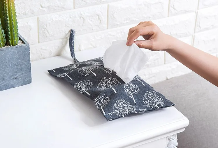 Тканевая коробка подвесная хлопок и лен Home автомобиль тканевый чехол контейнер