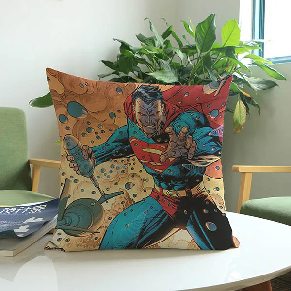 Super Heroes c книги по искусству Ун наволочки с принтом для диван сиденье Халк, Бэтмен Супермен Декоративные Чехлы подушек домашний Декор 45x45 см поп